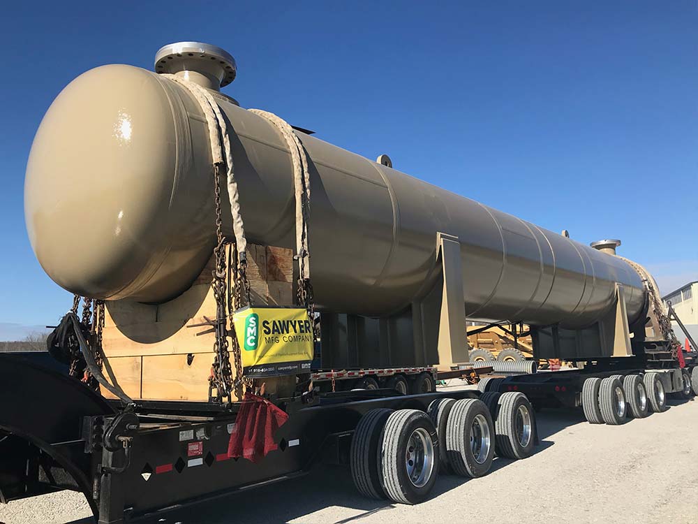 Crude Gas Separation Vessel built by Sawyer Fab