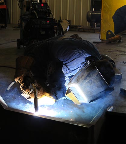 MIG welding on fab project