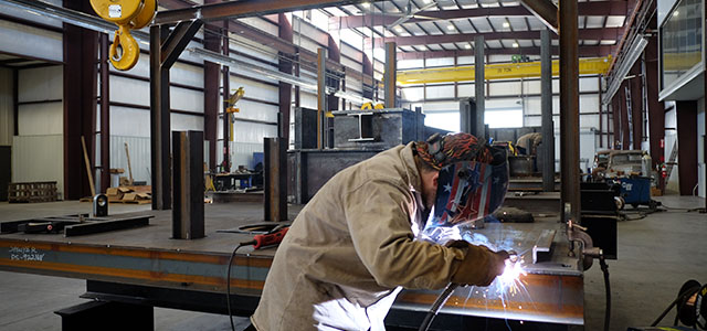 Welding in the Fabrication Shop