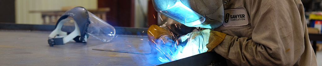 MIG welding on a modular processskid