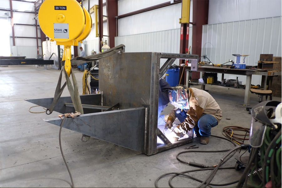 MIG welding on a custom project