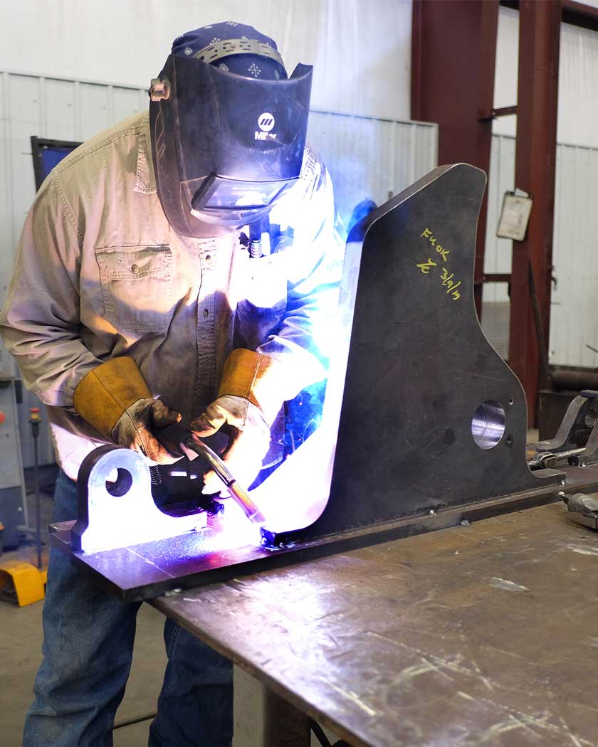 MIG welding steel components