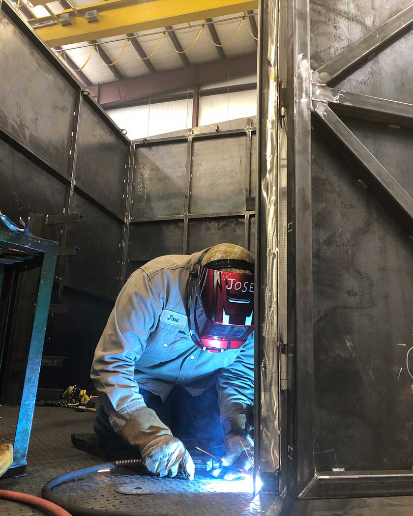 MIG welding metal structure