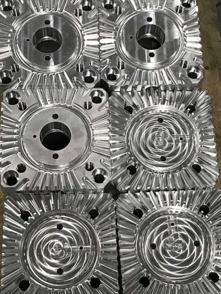 CNC machined parts for a hydraulic cylinder