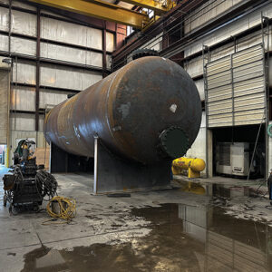 hydro testing for a horizontal filter separator